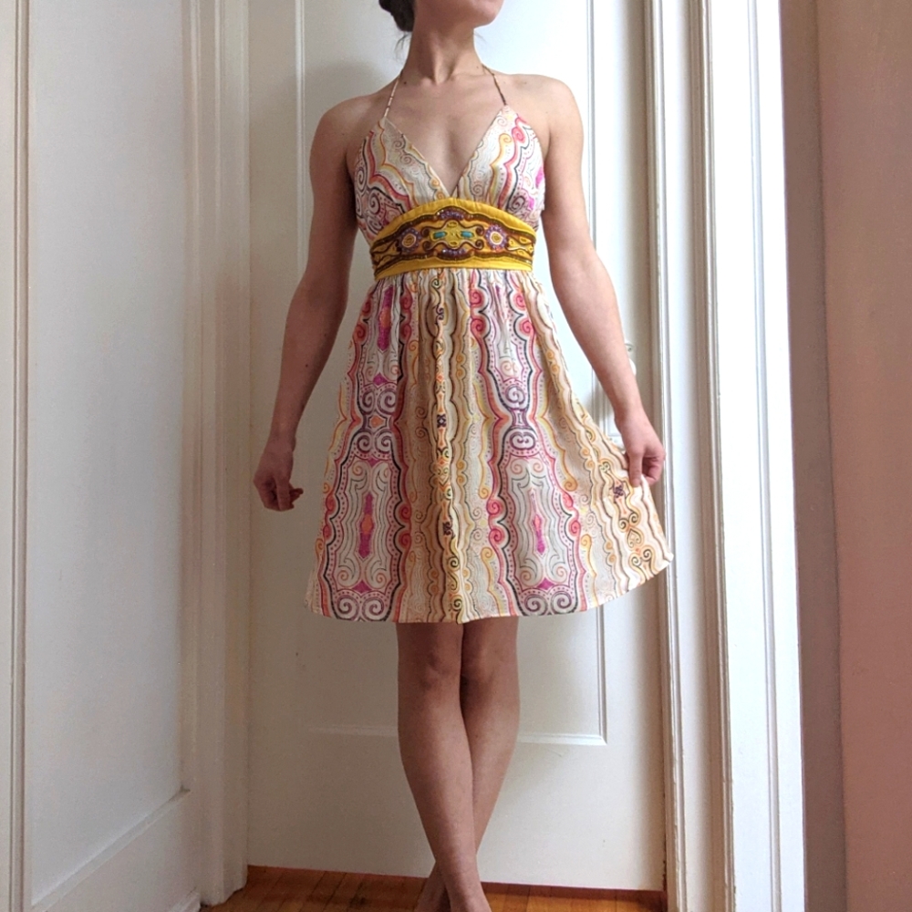 Host Pick💓Halter Dress with Beaded Waist